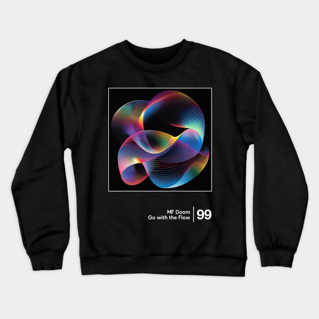 Go With the Flow - Minimalist Style Graphic Design Crewneck Sweatshirt by saudade